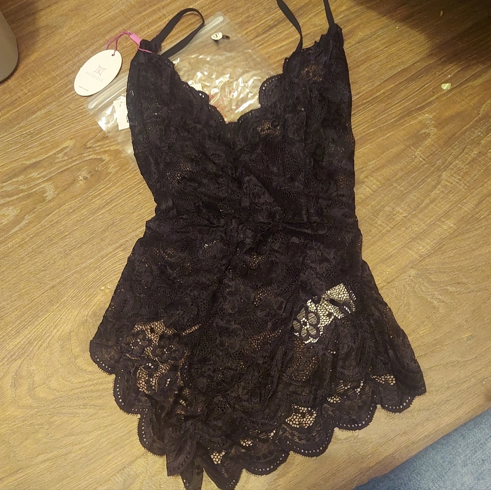 Black Lace Camisole Top